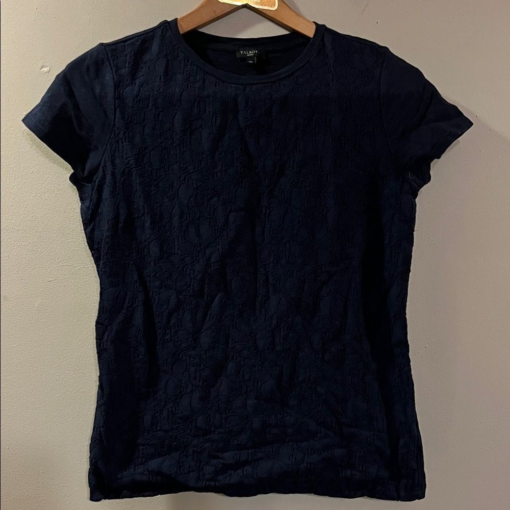 Elegant Navy Textured Women's Top